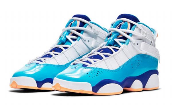 Nike Air Jordan 6 Rings Gs Koripallokengät Miehille Sininen Valkoinen