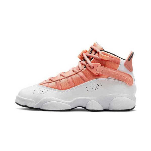 Nike Air Jordan 6 Rings Gs Madder Root Naisten Kengät Coral Valkoinen