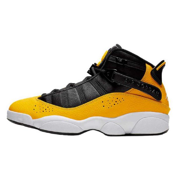Nike Air Jordan 6 Rings Taksikengät Miehille Musta Keltainen