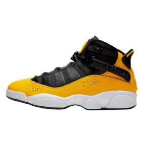 Nike Air Jordan 6 Rings Taksikengät Miehille Musta Keltainen