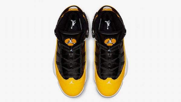 Nike Air Jordan 6 Rings Taksikengät Miehille Musta Keltainen