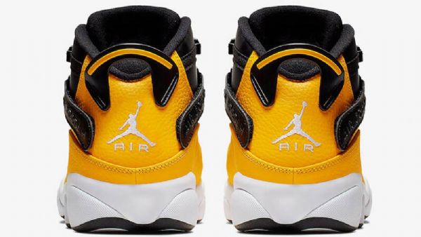 Nike Air Jordan 6 Rings Taksikengät Miehille Musta Keltainen