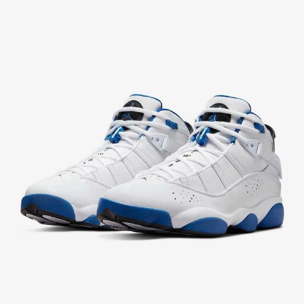 Nike Air Jordan 6 Sormukset Miesten Kengät Valkoinen Harmaa Sininen