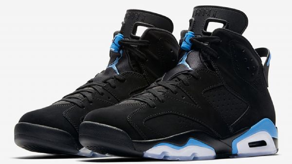 Nike Air Jordan 6 Unc Kengät Miehille Musta Sininen