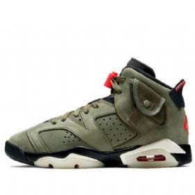 Nike Travis Scott Air Jordan 6 Retro Gs Koripallokengät Miehille Oliivinvihreä