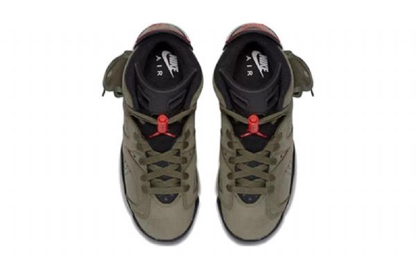 Nike Travis Scott Air Jordan 6 Retro Gs Koripallokengät Miehille Oliivinvihreä