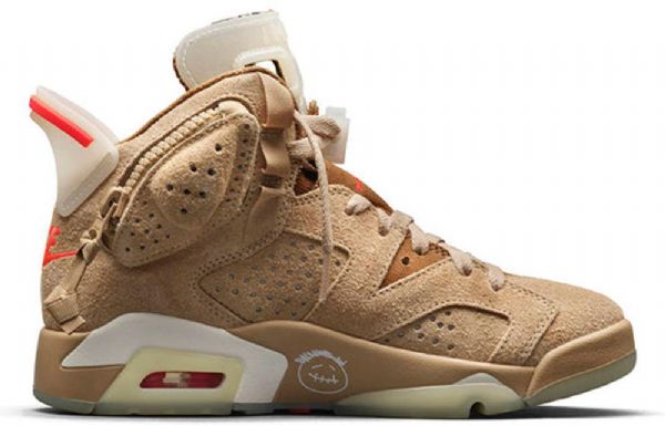 Nike Travis Scott Air Jordan 6 Retro Koripallokengät Miehille Khaki