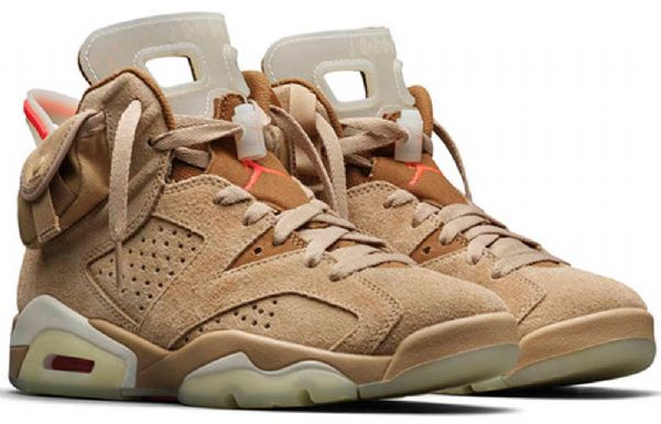 Nike Travis Scott Air Jordan 6 Retro Koripallokengät Miehille Khaki