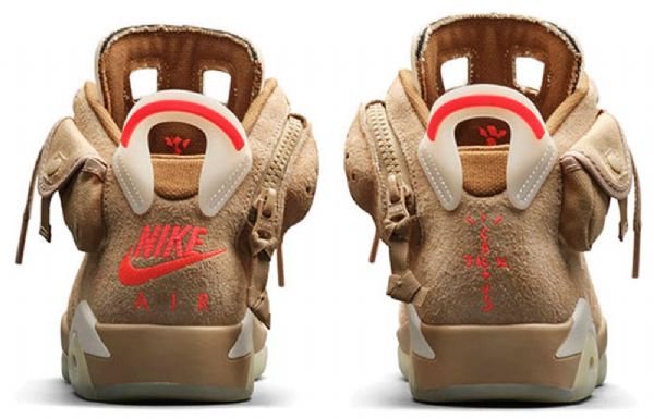 Nike Travis Scott Air Jordan 6 Retro Koripallokengät Miehille Khaki