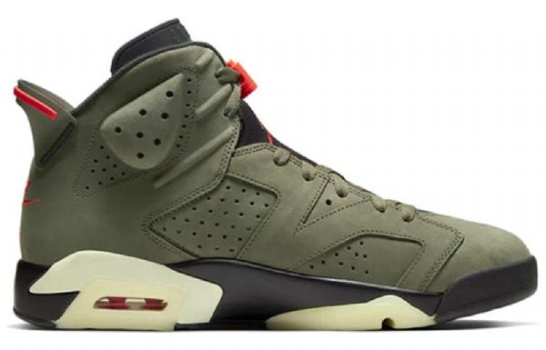 Nike Travis Scott Air Jordan 6 Retro Koripallokengät Miehille Oliivinvihreä