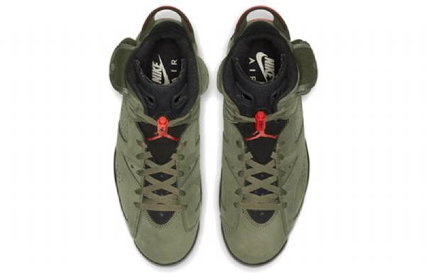 Nike Travis Scott Air Jordan 6 Retro Koripallokengät Miehille Oliivinvihreä