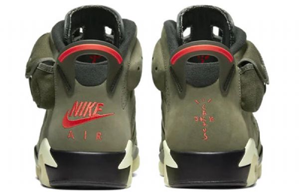 Nike Travis Scott Air Jordan 6 Retro Koripallokengät Miehille Oliivinvihreä