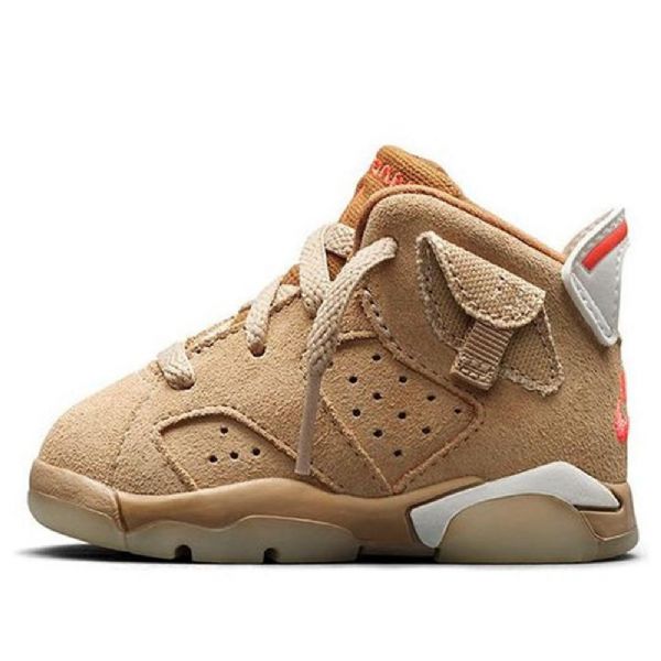 Nike Travis Scott Air Jordan 6 Retro Td Kengät Lapsille Khaki