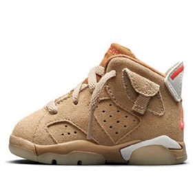 Nike Travis Scott Air Jordan 6 Retro Td Kengät Lapsille Khaki