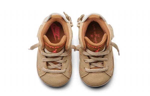 Nike Travis Scott Air Jordan 6 Retro Td Kengät Lapsille Khaki
