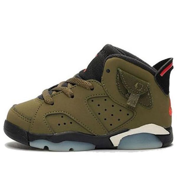 Nike Travis Scott Air Jordan 6 Retro Td Kengät Lapsille Oliivinvihreä