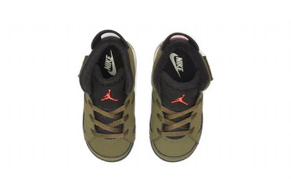 Nike Travis Scott Air Jordan 6 Retro Td Kengät Lapsille Oliivinvihreä