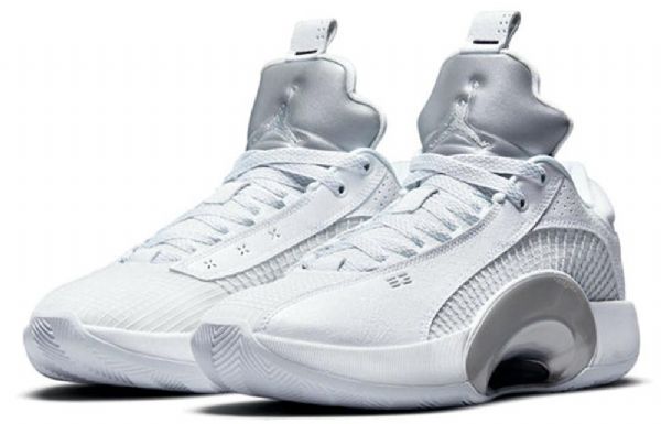 Nike Air Jordan 35 Matalat Pf-lenkkarit Miehille Valkoinen Hopea
