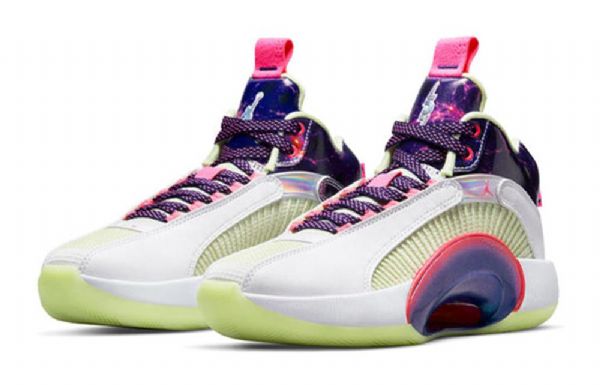 Nike Luka Doncic Air Jordan 35 Matalat Topit Gs Koripallokengät Miehille Violetti Vihreä Valkoinen