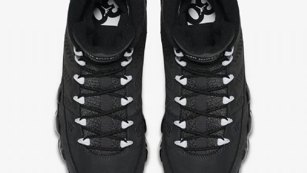Nike Air Jordan 9 Antrasiittikengät Miehille Mustat