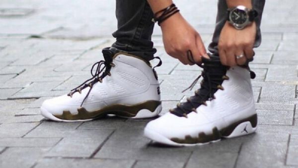 Nike Air Jordan 9 Militia Kengät Miehille Valkoinen Vihreä