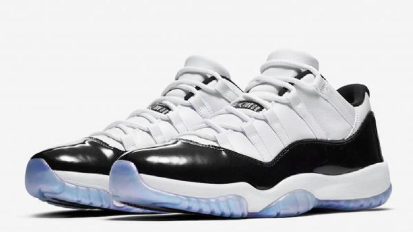 Nike Air Jordan 11 Matalat Pääsiäiskengät Miesten Valkoinen Musta