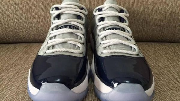 Nike Air Jordan 11 Matalat Topit Georgetown Miesten Kengät Laivastonsininen Harmaa