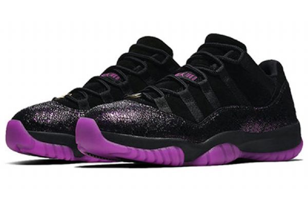 Nike Air Jordan 11 Matalat Topit Retro Koripallokengät Naisille Musta Violetti