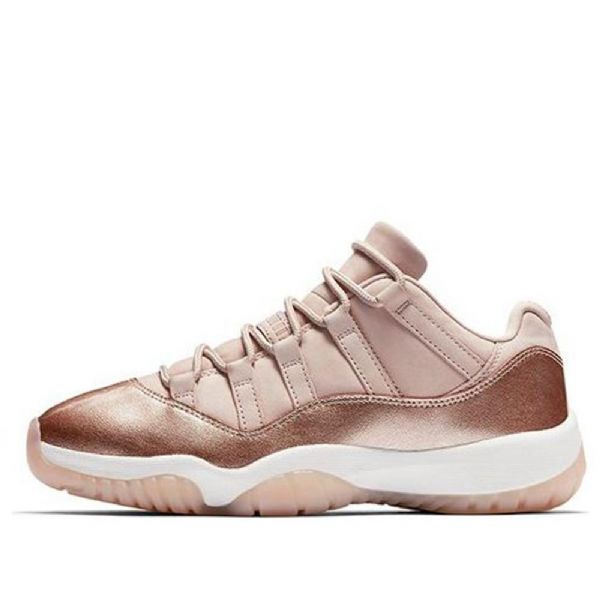 Nike Air Jordan 11 Matalat Topit Retro Koripallokengät Naisille Vaaleanpunainen Kulta