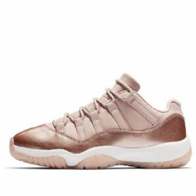 Nike Air Jordan 11 Matalat Topit Retro Koripallokengät Naisille Vaaleanpunainen Kulta