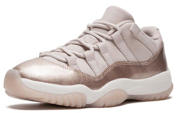 Nike Air Jordan 11 Matalat Topit Retro Koripallokengät Naisille Vaaleanpunainen Kulta