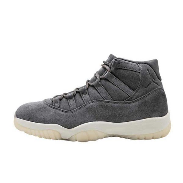 Nike Air Jordan 11 Mokkanahkaiset Premium-kengät Miehille Harmaa