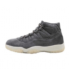 Nike Air Jordan 11 Mokkanahkaiset Premium-kengät Miehille Harmaa