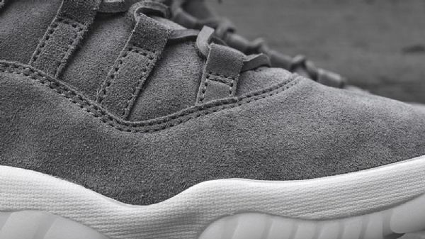 Nike Air Jordan 11 Mokkanahkaiset Premium-kengät Miehille Harmaa