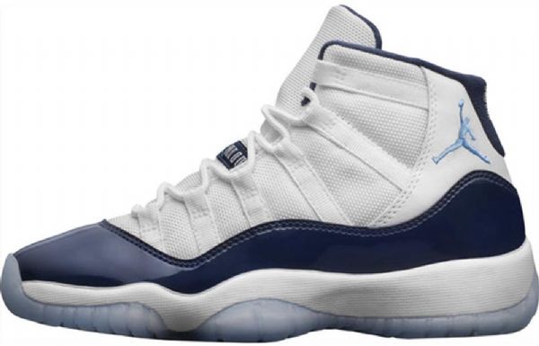Nike Air Jordan 11 Retro Gs Koripallokengät Naisille Valkoinen Laivastonsininen