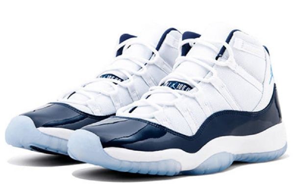 Nike Air Jordan 11 Retro Gs Koripallokengät Naisille Valkoinen Laivastonsininen