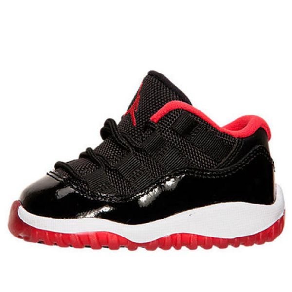 Nike Air Jordan 11 Retro Low Tops Bt Koripallokengät Lapsille Musta Punainen