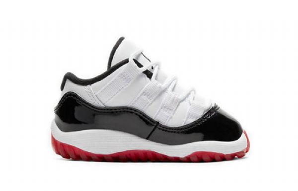 Nike Air Jordan 11 Retro Low Tops Td-kengät Lapsille Musta Valkoinen Punainen