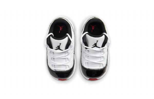 Nike Air Jordan 11 Retro Low Tops Td-kengät Lapsille Musta Valkoinen Punainen