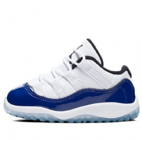 Nike Air Jordan 11 Retro Low Tops Td-kengät Lapsille Mustavalkoinen