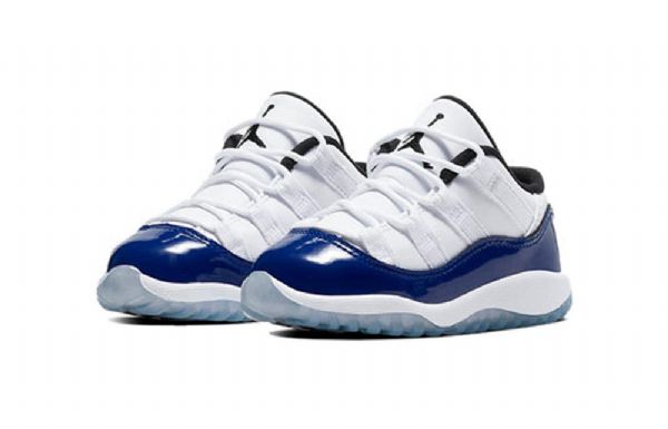 Nike Air Jordan 11 Retro Low Tops Td-kengät Lapsille Mustavalkoinen