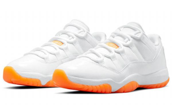 Nike Air Jordan 11 Retro Matalat Topit Koripallokengät Naisille Valkooranssi