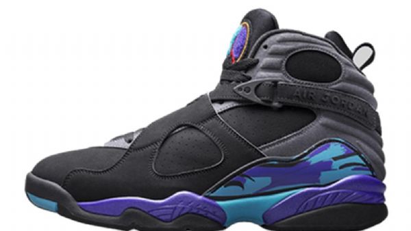 Nike Air Jordan 8 Aqua Kengät Miehille Musta Violetti