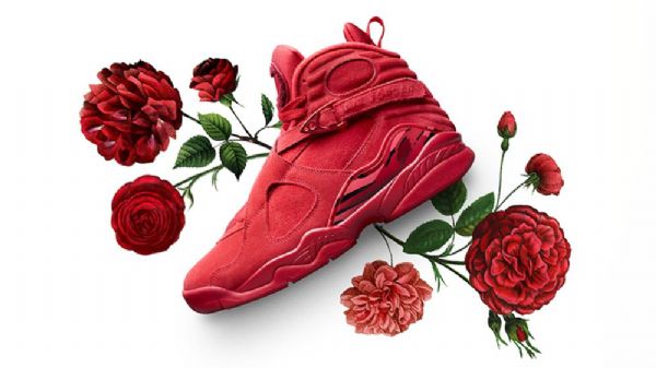 Nike Air Jordan 8 Miesten Ystävänpäiväkengät Punainen