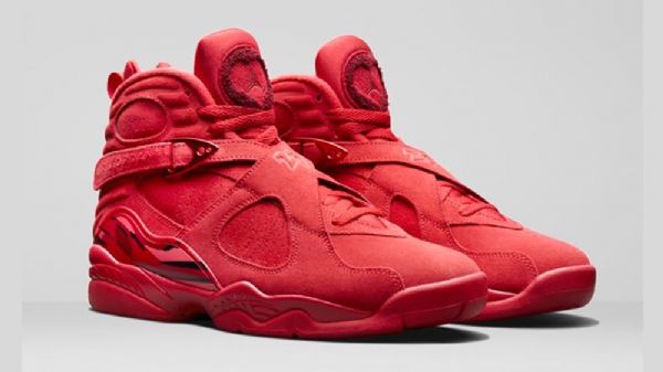 Nike Air Jordan 8 Miesten Ystävänpäiväkengät Punainen