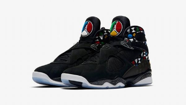 Nike Air Jordan 8 Quai 54 Miesten Kengät Musta