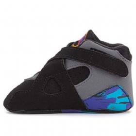 Nike Air Jordan 8 Retro Td Kengät Lapsille Musta Harmaa