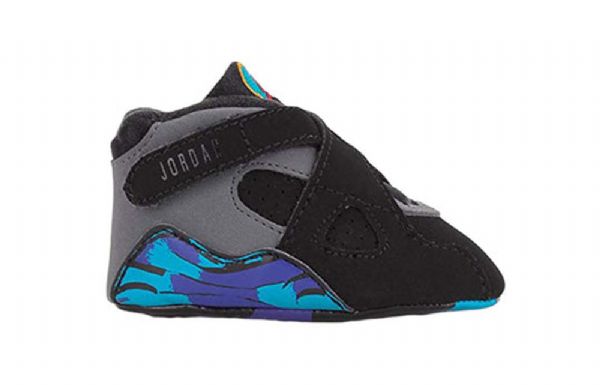 Nike Air Jordan 8 Retro Td Kengät Lapsille Musta Harmaa