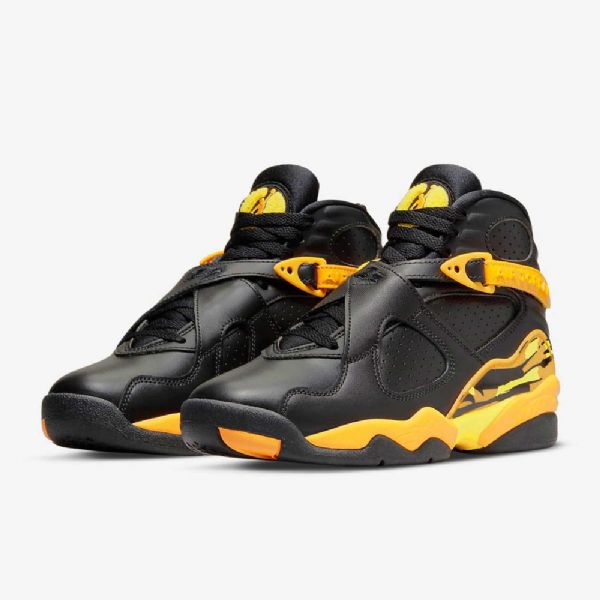 Nike Air Jordan 8 Retrokengät Naisille Musta Keltainen