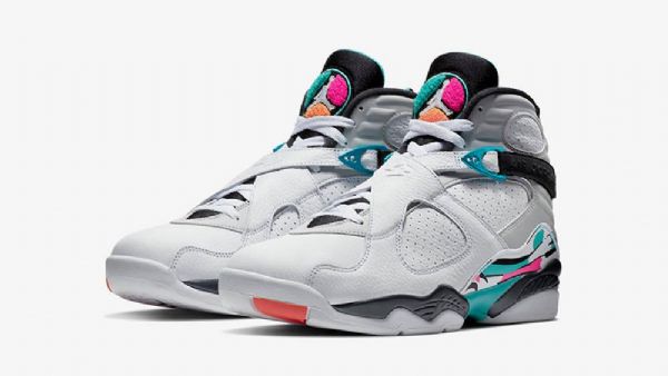 Nike Air Jordan 8 South Beach Kengät Miehille Valkoiset